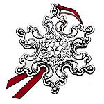 2012 Wallace Grande Baroque Snowflake Sterling Silver Christmas Ornament