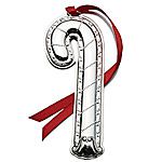 2012 Wallace Sterling Silver Candy Cane Romance of the Sea Christmas Ornament