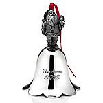 2012 Wallace Santa Bell Silver Christmas Ornament
