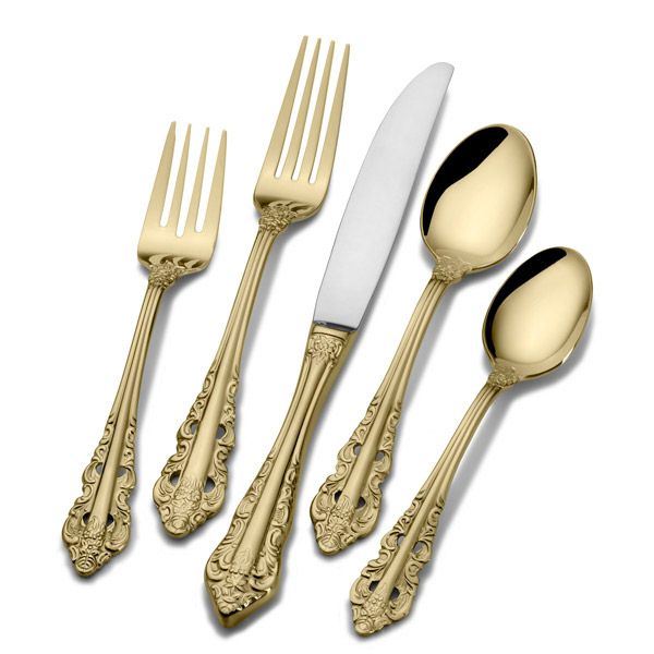 What are some retailers that sell gold-plated flatware?