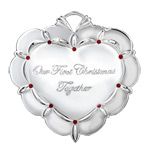 2012 Waterford Our First Christmas Together Silver Ornament
