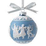 Wedgwood Merry Christmas and Happy New Year Ball Ornament