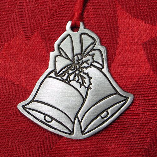2015 Woodbury Bells Pewter Christmas Ornament Silver Superstore