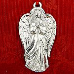 Woodbury Pewter Sculptured Angel Christmas Ornament