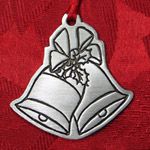 Woodbury Pewter Bells Christmas Ornament