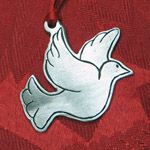 Woodbury Pewter Dove Christmas Ornament