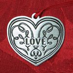 Woodbury Pewter Love Christmas Ornament