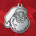 Woodbury Pewter Santa Claus Portraitl Christmas Ornament