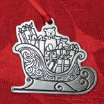 Woodbury Pewter Sleigh Christmas Ornament