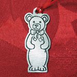 Woodbury Pewter Teddy Bear Christmas Ornament