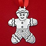 Woodbury Pewter Gingerbread Man Christmas Ornament