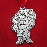 Woodbury Pewter Santa Claus Christmas Ornament