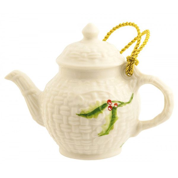 miniature teapot christmas ornament by belleek miniature teapot christmas ornament by belleek