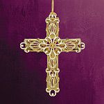 ChemArt Decorative Cross Brass Christmas Ornament