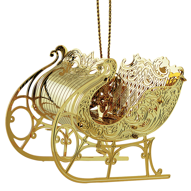 Christmas Sleigh Ornament | Chemart Ornaments | Solid Brass Ornament Christmas Sleigh Ornament | Chemart Ornaments | Solid Brass Ornament