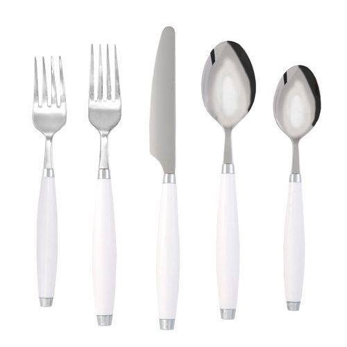 Fiesta White Stainless Steel Flatware, Silverware