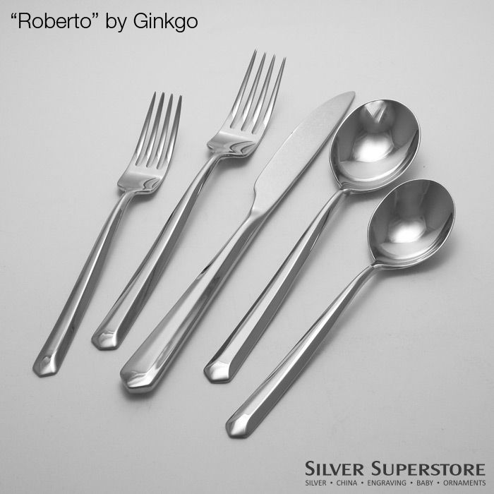 Ginkgo Roberto Stainless Steel Flatware, Silverware