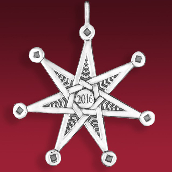 Christmas Star Ornament 2016 Hand and Hammer Ornaments Sterling