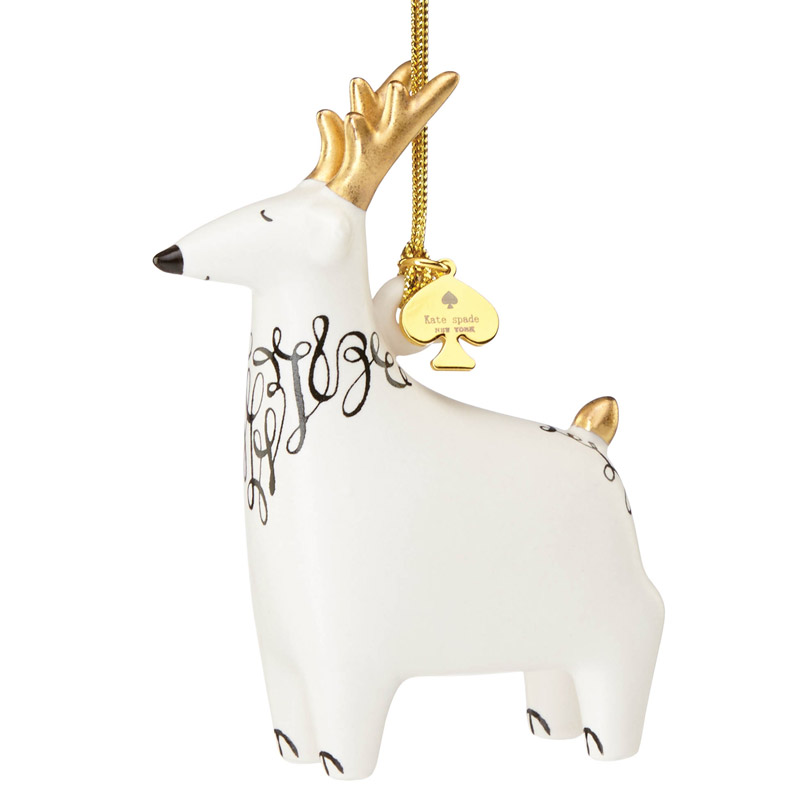 kate spade Woodland Park Reindeer Ornament Silver Superstore