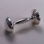 Elegance Silver Plated Dumbbell Rattle
