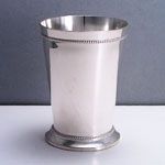 Elegance Silver Beaded Mint Julep Cups Silverplated