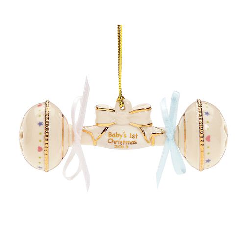 2013 lenox baby s first christmas rattle porcelain ornament 2013 lenox baby s first christmas rattle porcelain ornament