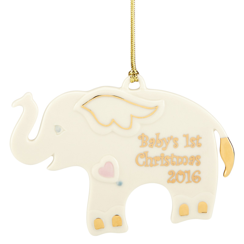 baby s first christmas ornament 2016 elephant lenox baby s first christmas ornament 2016 elephant lenox