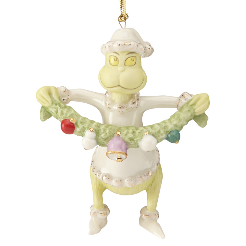 Dr. Seuss' Grinch Stealing the Garland Lenox Christmas Ornament