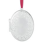 Lenox Engravable Silver Plate Locket Christmas Ornament