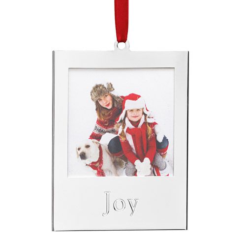 Lenox Silver Joy Picture Frame Christmas Ornament