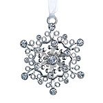 2013 Lunt Jeweled Snowflake Silver Christmas Ornament