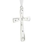 Lunt Silver Cross Christmas Ornament