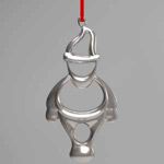 Nambe Santa Silver Christmas Ornament