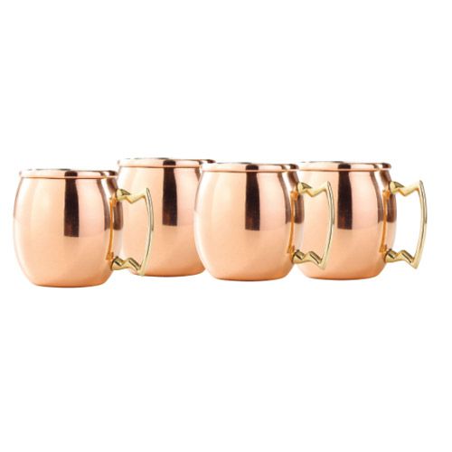 Old Dutch International Copper Moscow Mule Shot Mugs, Set of 4