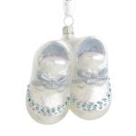 2013 Reed and Barton Baby Boy's First Christmas Glass Ornament