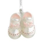 2013 Reed and Barton Baby Girl's First Christmas Glass Ornament
