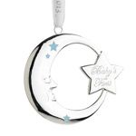 2013 Baby's First Blue Moon Silver Ornament