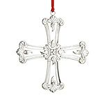 2013 Reed and Barton Classical Pierced Cross Silver Christmas Ornament