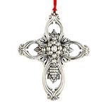 2013 Reed and Barton Francis I Pierced Cross Sterling Silver Christmas Ornament
