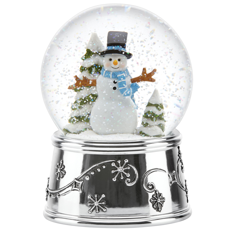 Snowflurries Snowman Snow Globe Christmas Snowglobe by Reed and Barton
