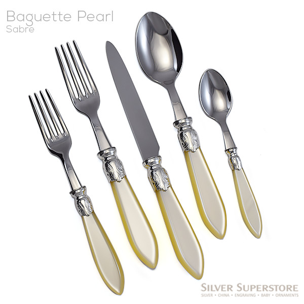 Sabre Baguette Pearl Stainless Steel Flatware, Silverware