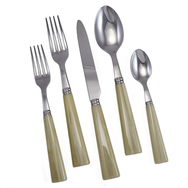 Sabre Nature Horn Stainless Steel Flatware, Silverware
