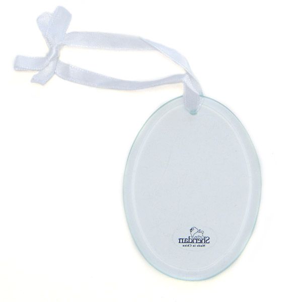 Sheridan Glass Oval Christmas Ornament Engravable