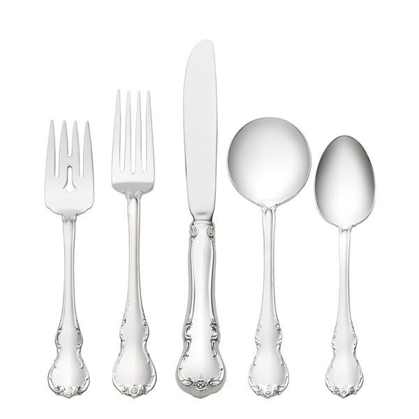 Towle French Provincial 5-piece place setting in sterling silver.