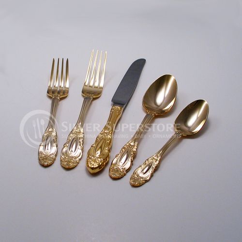 Wallace Duchess Gold Plate Stainless Flatware