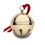 2013 Wallace Goldplate Sleigh Bell Christmas Ornament