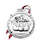 2013 Wallace Silverplate Snowman Christmas Ornament