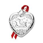 2013 Wallace Grande Baroque Heart Sterling Silver Christmas Ornament