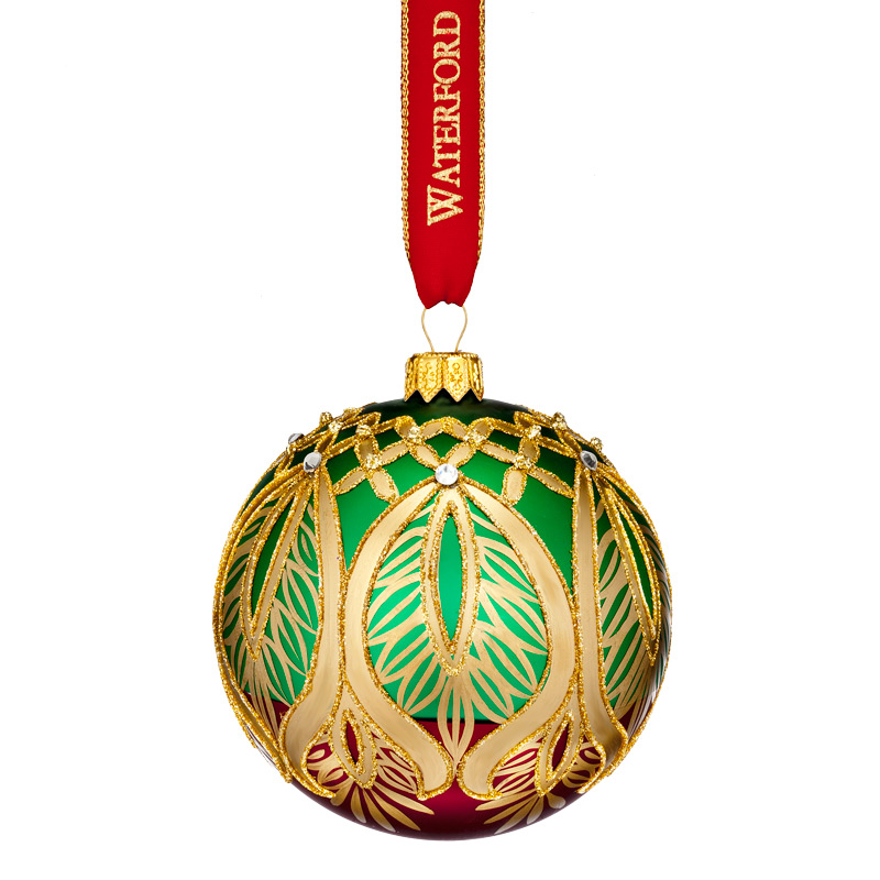 waterford nostalgic peacock grande ball ornament 2017 waterford nostalgic peacock grande ball ornament 2017