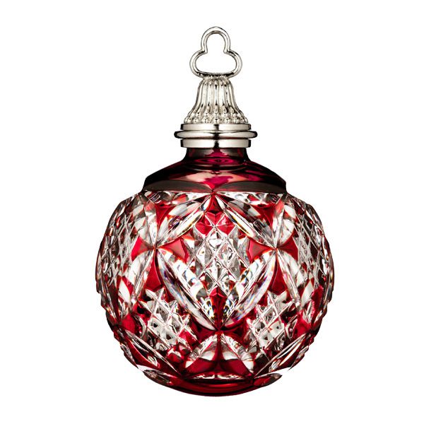 waterford cased ball ruby crystal ornament silver waterford cased ball ruby crystal ornament silver